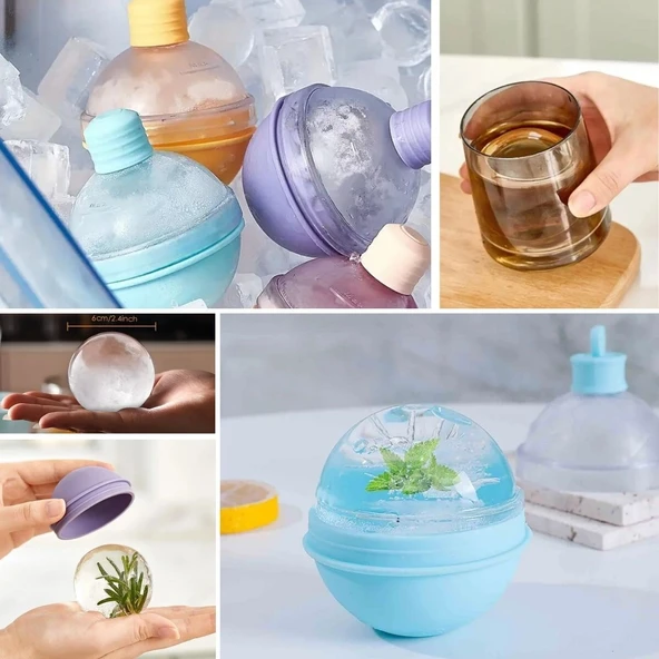 BUFFER® Hunili Altı Silikon Kolay Çıkabilen Büyük Boy Küre Buzluk - 4