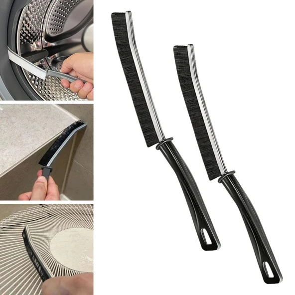 BUFFER® 2li Çok Amaçlı Multi Ince Temizlik Fırçası Derz Arası Banyo Mutfak Lavabo Detay Temizleme Fırçası ürün görseli