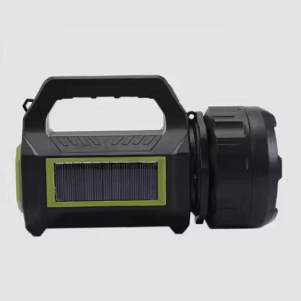 BUFFER®  Şarjlı LED El Feneri 10W Taşınabilir Acil Durum Lambası USB Şarjlı & Yan COB Işıklı - Resim 5