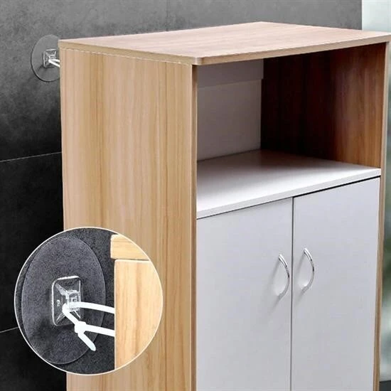 BUFFER® Yapışkanlı Eşya Sabitleyici Aparat Deprem Güvenliği Çocuk Koruma Sabitleme Aparatı 1 Çift - Resim 2