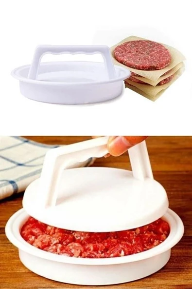 BUFFER®  Hamburger Ve Köfte Şekillendirici Köfte Kalıbı Pratik Burger Pres Aparatı - Resim 7