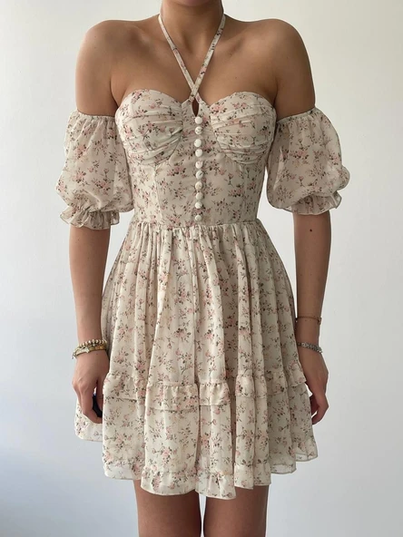 Hans Boyundan Bağlamalı Elbise - Resim 2