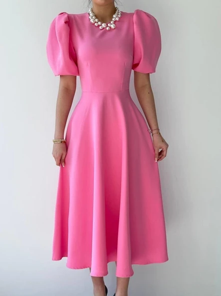 Catania Balon Kol Elbise - Resim 2