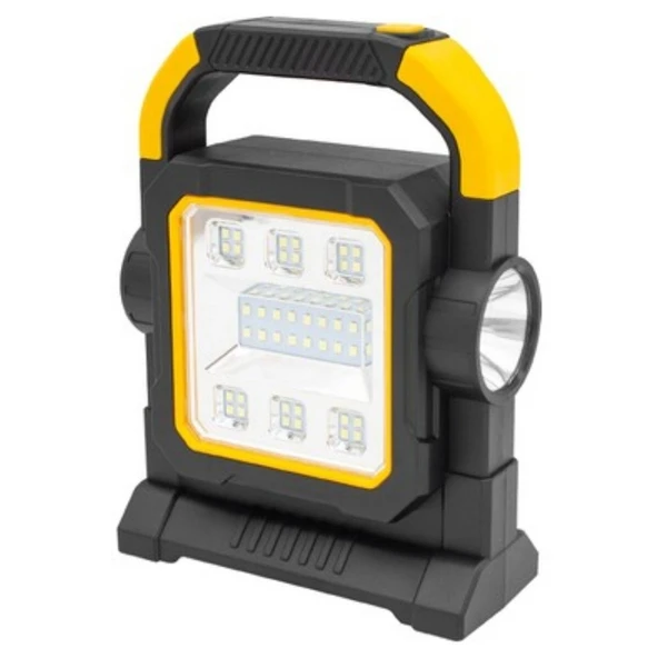 BUFFER® HelloCloud Şarjlı Solar LED Çalışma Işığı | USB Çıkışlı Taşınabilir Projektör Lamba - 1