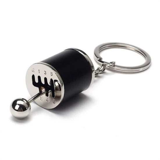 BUFFER® Hareketli Araba Vites Anahtarlık Altı Hız Manuel Vites Dişli Shifter Topuzu Metal Anahtarlık - Resim 7