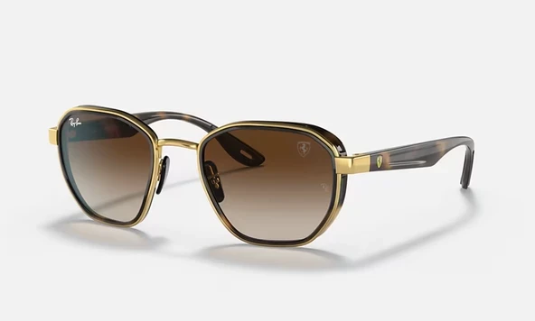 Ray-Ban Scuderia Ferrari 3674M F029A2 Gold-Brown Güneş Gözlüğü - 1