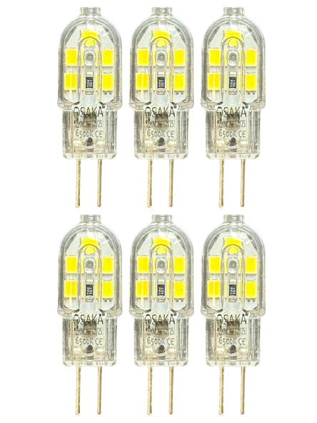 (6 Adet) Osaka 2W Beyaz Işık (6500K) G4 Duylu (İğne Bacak) Led Kapsül Ampul ürün görseli 1