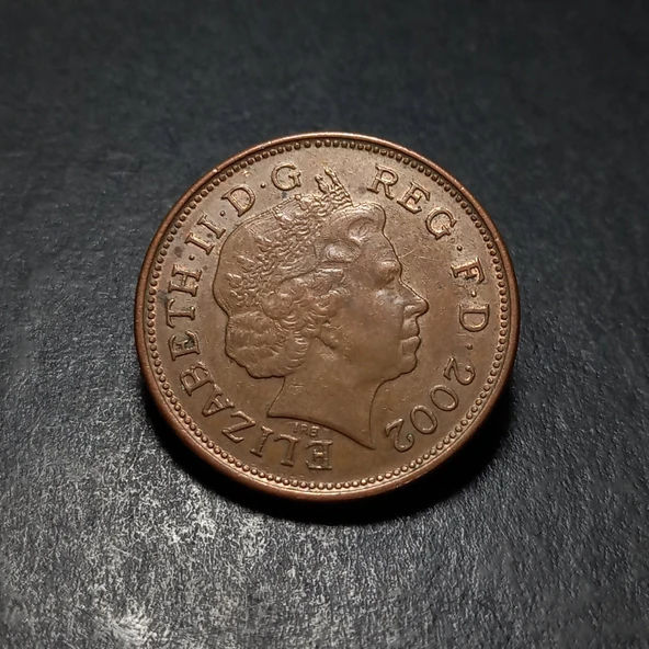 Escoines 3996368af49577cfd4 2002 two pence İngiliz sterlini 2 peni Bakır kaplamalı çelik ççt+ para - 4