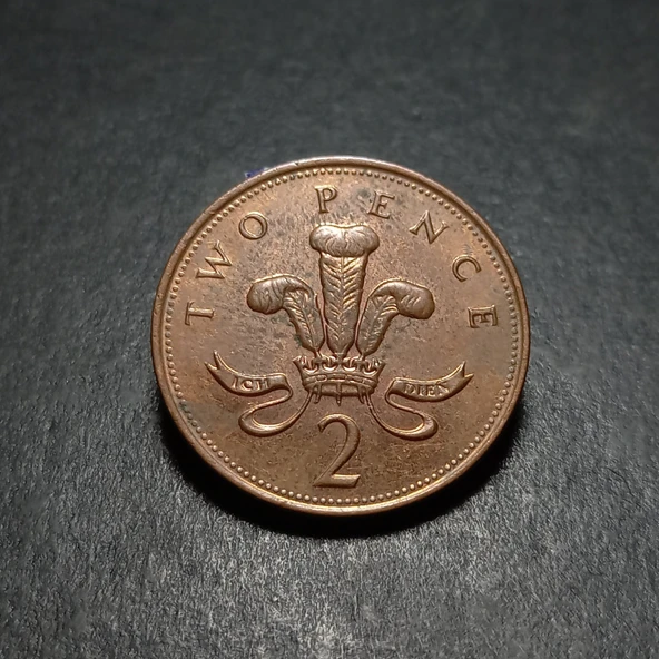 Escoines 3996368af4952dc3b3 2001 İngiliz sterlini two pence 2 peni Bakır kaplamalı çelik ççt+ para - 3