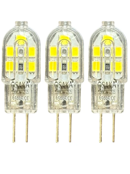 (3 Adet) Osaka 2W Beyaz Işık (6500K) G4 Duylu (İğne Bacak) Led Kapsül Ampul ürün görseli 1