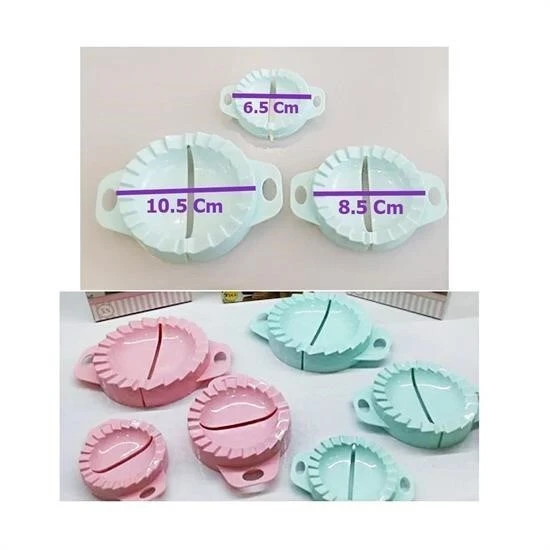 BUFFER® 3lü Çiğ börek kurabiye Hamur İşi Ravioli Kesme Kalıbı Aparatı - Resim 6