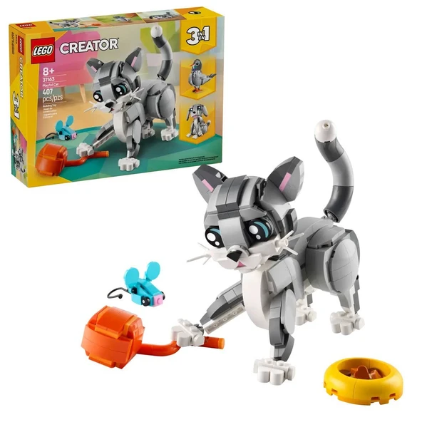 31163 Lego Creator 3in1 - Oyunbaz Kedi 407 parça +8 yaş ürün görseli