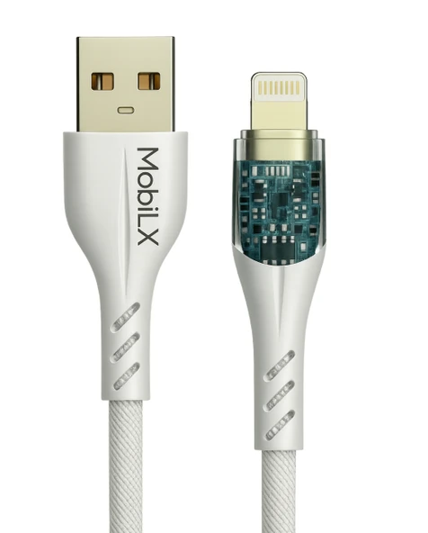 MobiLX 3.4A Lightning Şarj Kablosu – USB to Lightning | Örgülü Yapı | Model: MU-09 - 3