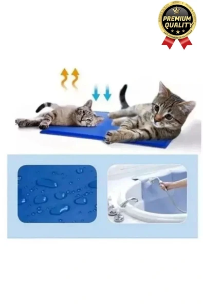 Çok Amaçlı Jel Dolgulu Kendinden Serinletici Evcil Hayvan Kedi Köpek Soğutucu Yatak Mat 50x65 cm - 4