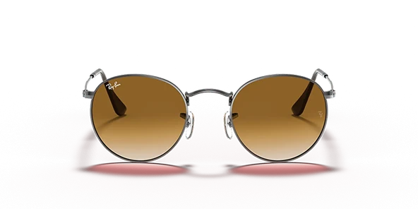 Ray-Ban Round Flat 3447N 004/51 Gunmetal-Brown Güneş Gözlüğü - Resim 2
