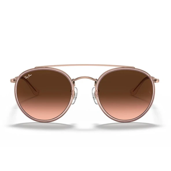 Ray-Ban Round 3647N 9069A5 Copper-Brown Güneş Gözlüğü - Resim 2