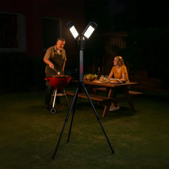 Kress KUF09.9 20Volt 2000/4500 Lümen Profesyonel Kule Tipi Teleskopik Katlanabilir LED Projektör (Akü Dahil Değildir) - 3