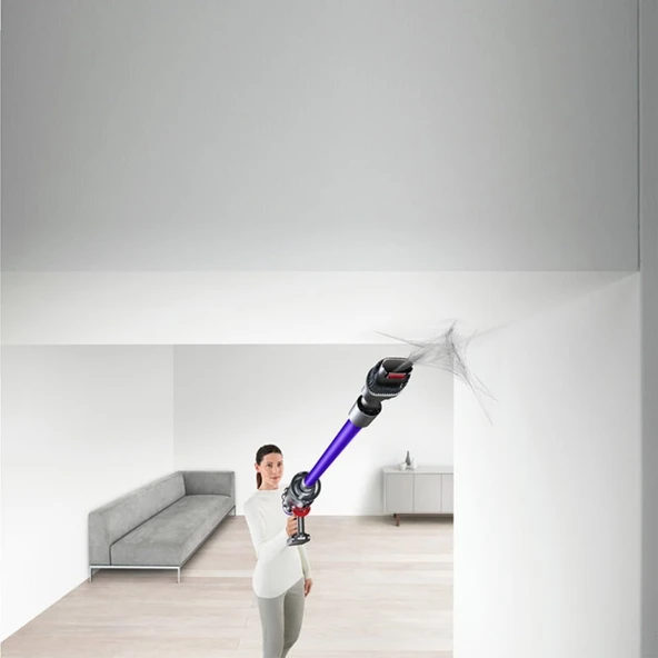 Dyson V11 Origin akülü süpürge, 185 AW, 60 dk çalışma süresi, Motorbar kendi kendini çözen, 3 mod, LCD ekran, uzun başlık, duvar istasyonu, nikel/mor - 4