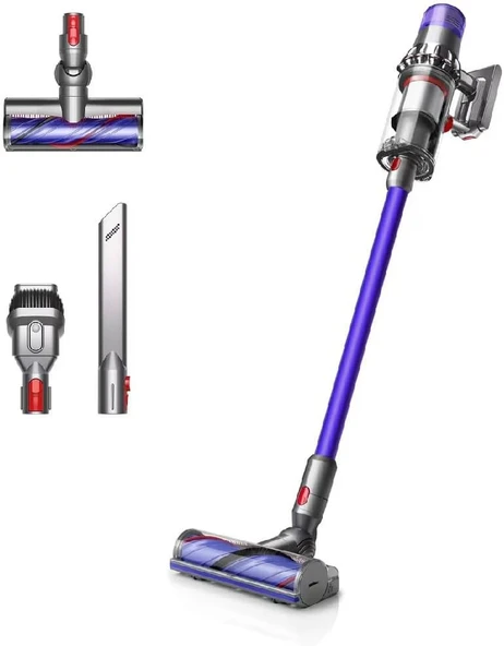 Dyson V11 Origin akülü süpürge, 185 AW, 60 dk çalışma süresi, Motorbar kendi kendini çözen, 3 mod, LCD ekran, uzun başlık, duvar istasyonu, nikel/mor - 1