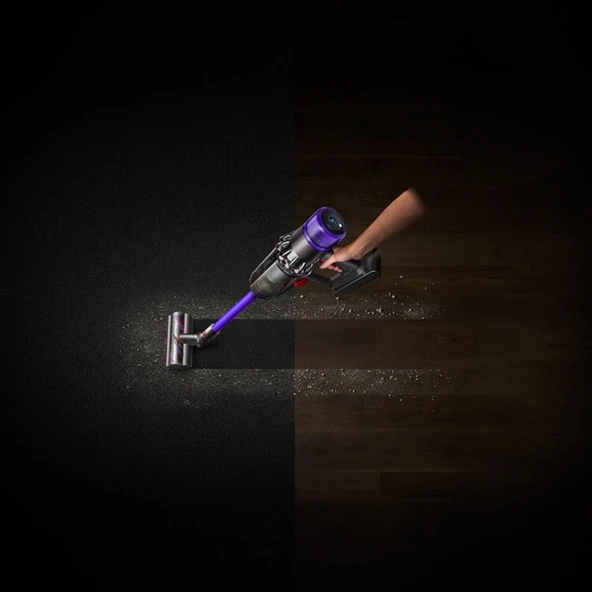 Dyson V11 Origin akülü süpürge, 185 AW, 60 dk çalışma süresi, Motorbar kendi kendini çözen, 3 mod, LCD ekran, uzun başlık, duvar istasyonu, nikel/mor - 3
