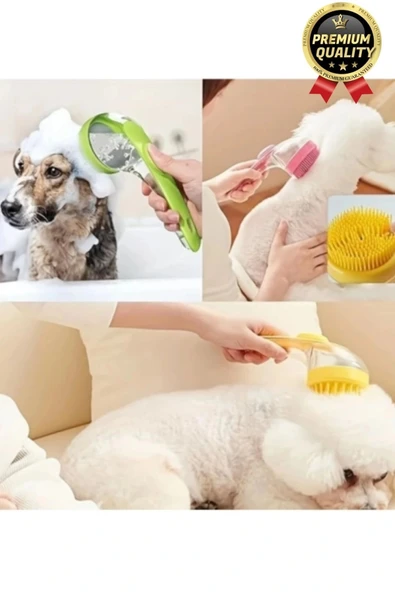 Özel Üretim Banyo Masaj Yapan Tarak Kedi Köpek Evcil Hayvan Sıvı Hazneli Silikon Yıkama Fırçası - 6