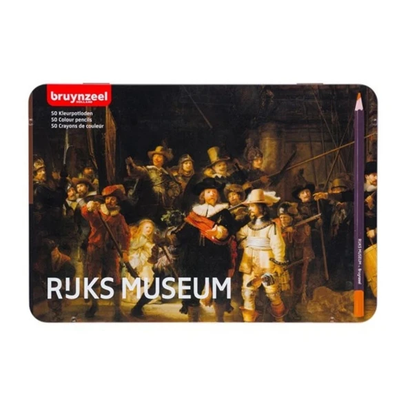 Bruynzeel Rijks Museum Kuru Boya Kalem Seti 50 Renk Night Watch Metal Kutu ürün görseli