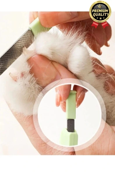 Çok Amaçlı Sıçrama Koruyucu Pilli Kedi Köpek Kuş Evcil Hayvan Ledli Işıklı Törpülü Tırnak Makası - 4