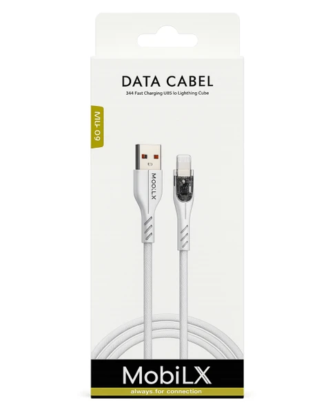 MobiLX 3.4A Lightning Şarj Kablosu – USB to Lightning | Örgülü Yapı | Model: MU-09 - 2