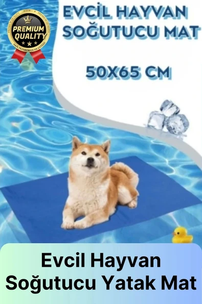 Çok Amaçlı Jel Dolgulu Kendinden Serinletici Evcil Hayvan Kedi Köpek Soğutucu Yatak Mat 50x65 cm - 1