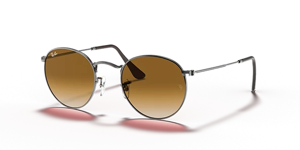 Ray-Ban Round Flat 3447N 004/51 Gunmetal-Brown Güneş Gözlüğü ürün görseli