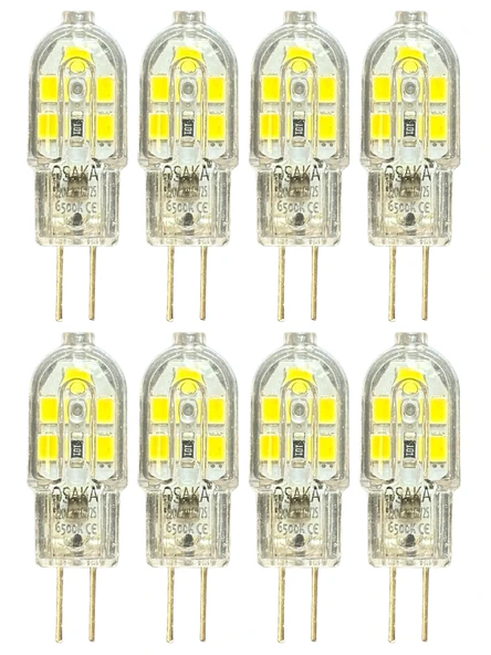 (8 Adet) Osaka 2W Beyaz Işık (6500K) G4 Duylu (İğne Bacak) Led Kapsül Ampul ürün görseli