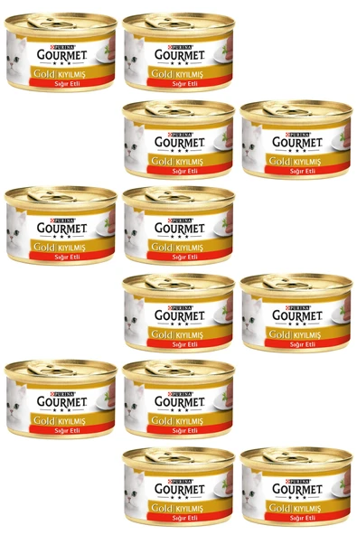 Gourmet Gold Kıyılmış Sığır Etli Kedi Yaş Maması 85 gr (12 Adet) - 2
