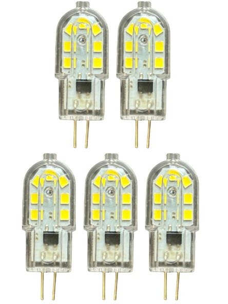 (5 Adet) Osaka 3W Beyaz Işık (6500K) G4 Duylu (İğne Bacak) Led Kapsül Ampul