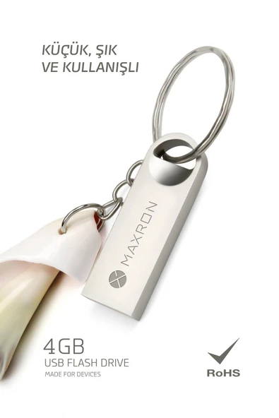 4 GB Flash Bellek Metal Gövde Ömür Boyu Garantili Güvenli Usb Bellek Data Traveler - 3