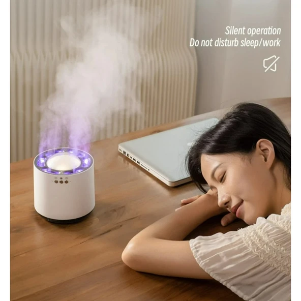 Ozmik Dinamik hava nemlendirici 800ml 6spray mod RGB LED Aydınlatma Nemlendirici Difüzör Makinesi - 4