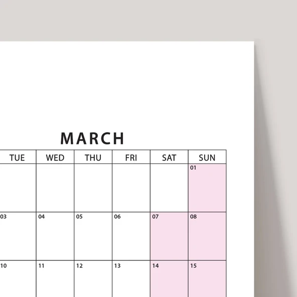 2026 Yıllık Planlayıcı Duvar Takvimi, Aylık Planlayıcı Takvim, Pastel Gökkuşağı Renkler - Resim 4