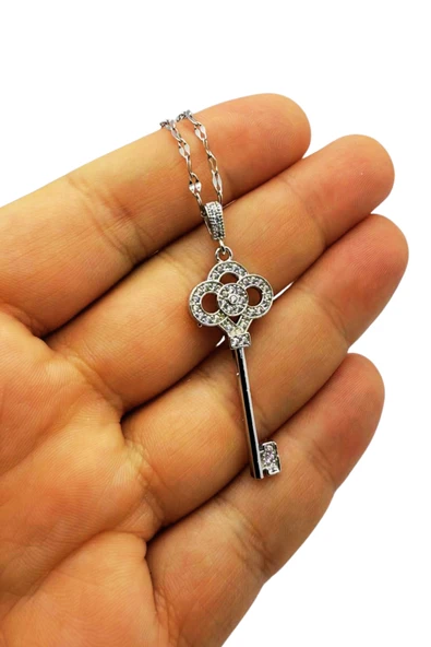 Mystic Anahtar Çelik Kolye - Resim 2