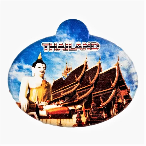 Tayland Buda Temalı Oval Magnet ürün görseli 1