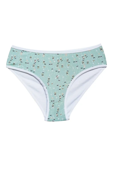 Pamuklu Geniş Kenarlı Likralı Desenli Bato Kadın Külot 7'li Paket - Resim 3