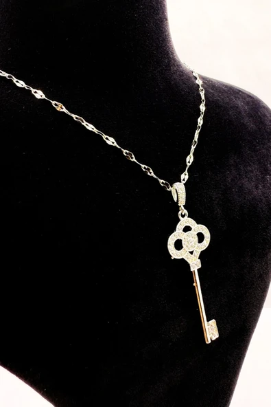 Mystic Anahtar Çelik Kolye - Resim 3