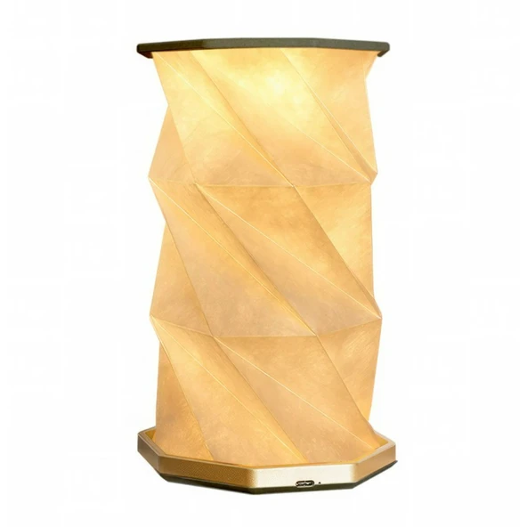 Ozmik Dönen Kitap Işığı ABS Ahşap ve Kağıt Lamba Taşınabilir USB Şarj Edilebilir - Resim 6