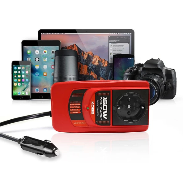 KOBB KBN150 12V/220V 150Watt Modifiye Sinüs Dönüştürücü İnvertör - 4