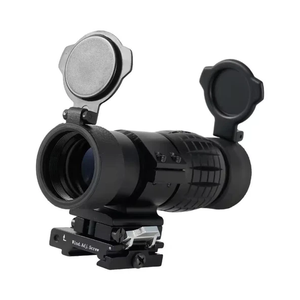 Magnifier 3x Yakınlaştırmalı Dürbün-22mm Ray Uyumlu,(Katlanır Yaylı Ayaklı) - Resim 4