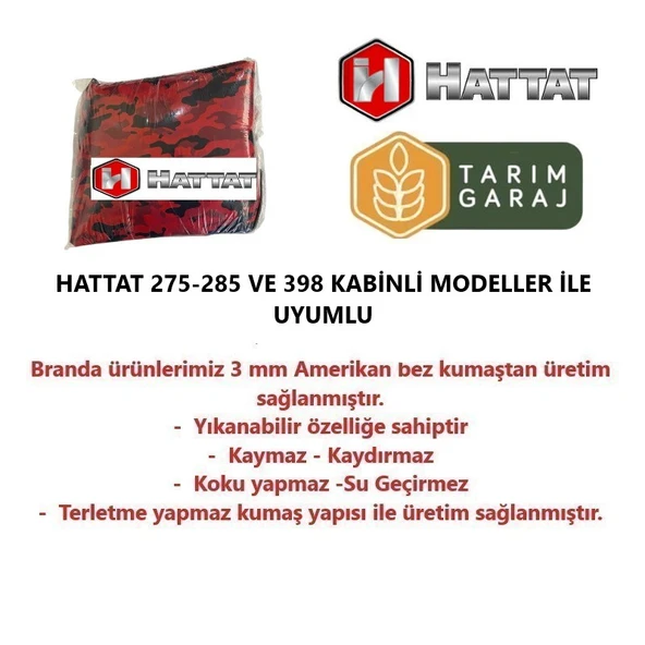 Hattat 275-285 ve 398 Kabinli Traktör Kılıfı Branda - Resim 3