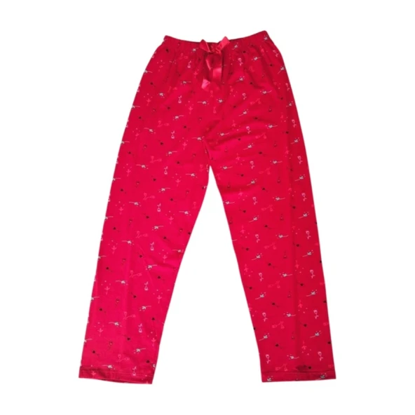 Beli Lastikli Mevsimlik Viskon Penye Pantolon Kırmızı ürün görseli