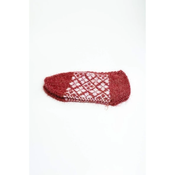 2 Çift El Örgüsü Kışlık Şık Kadın Yün Patik Set 2 - Resim 2