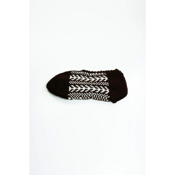 El Örgüsü Kışlık Şık Kadın Yün Patik D8 - Resim 2