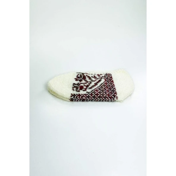2 Çift El Örgüsü Kışlık Şık Kadın Yün Patik Set 2 - Resim 3
