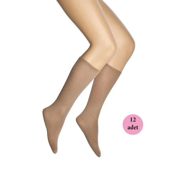 12 Adet Mikro 70 Dizaltı Kadın Çorap Bronz 38 ürün görseli