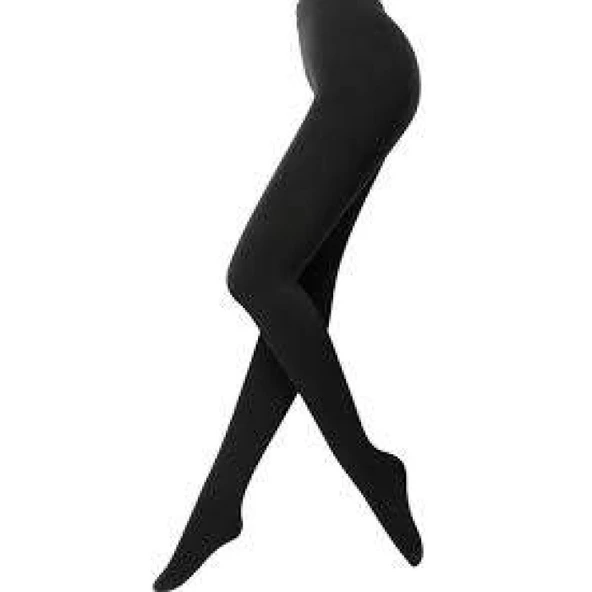 6 Adet Siyah 100 Denye Kalın Kışlık Külotlu Çorap Opak Naturel Esnek 6'lı Paket - Resim 4